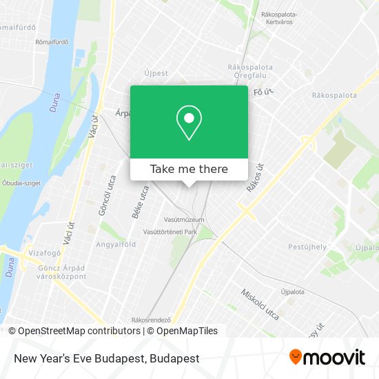 New Year's Eve Budapest map
