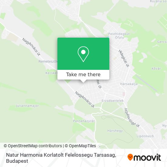 Natur Harmonia Korlatolt Felelossegu Tarsasag map