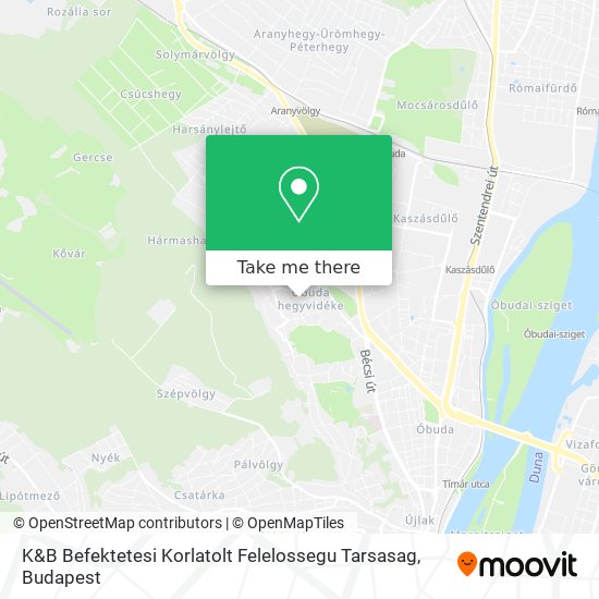 K&B Befektetesi Korlatolt Felelossegu Tarsasag map