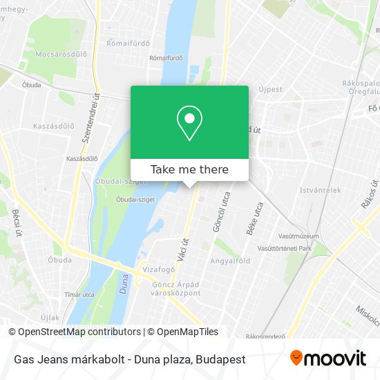 Gas Jeans márkabolt - Duna plaza map