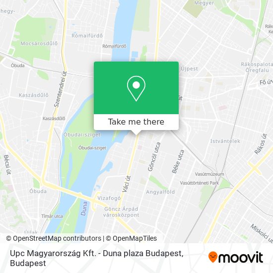 Upc Magyarország Kft. - Duna plaza Budapest map