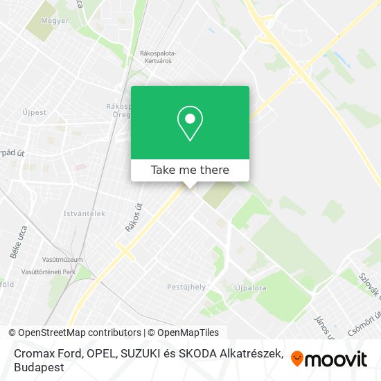 Cromax Ford, OPEL, SUZUKI és SKODA Alkatrészek map