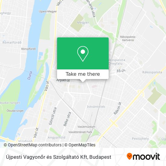 Újpesti Vagyonőr és Szolgáltató Kft map