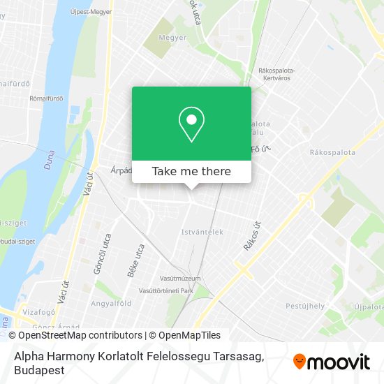 Alpha Harmony Korlatolt Felelossegu Tarsasag map