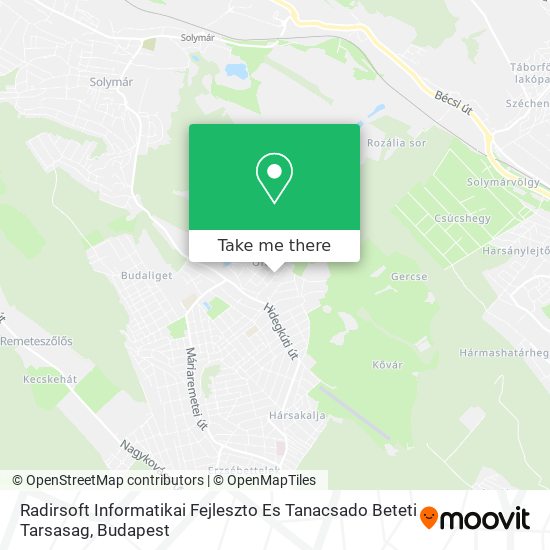 Radirsoft Informatikai Fejleszto Es Tanacsado Beteti Tarsasag map