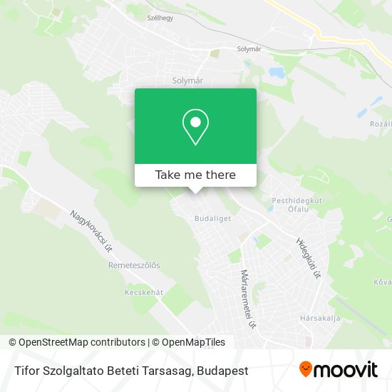 Tifor Szolgaltato Beteti Tarsasag map