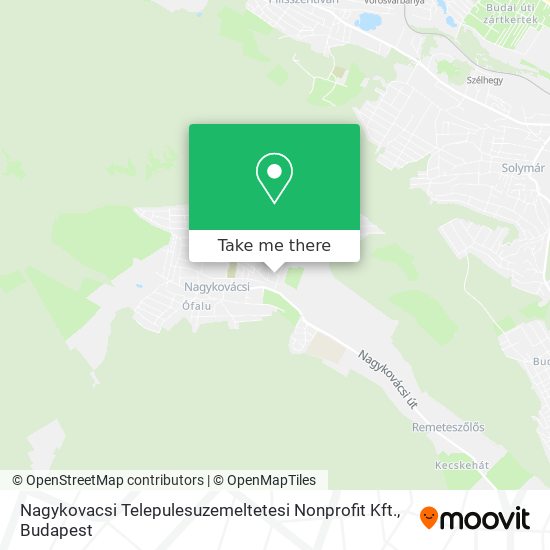 Nagykovacsi Telepulesuzemeltetesi Nonprofit Kft. map