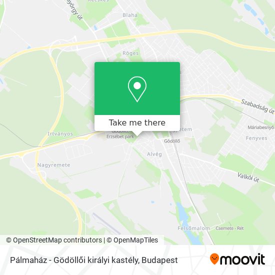 Pálmaház - Gödöllői királyi kastély map