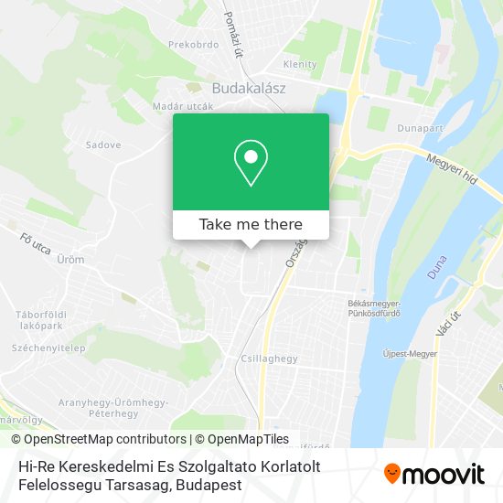 Hi-Re Kereskedelmi Es Szolgaltato Korlatolt Felelossegu Tarsasag map