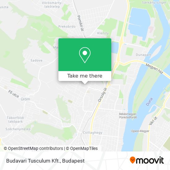 Budavari Tusculum Kft. map