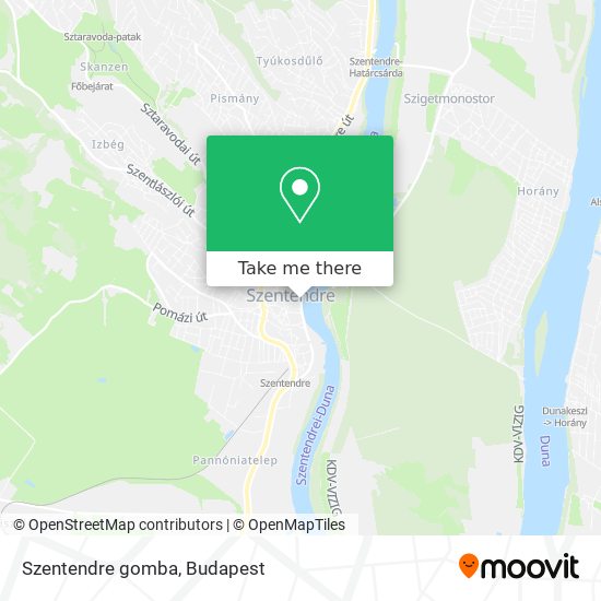 Szentendre gomba map