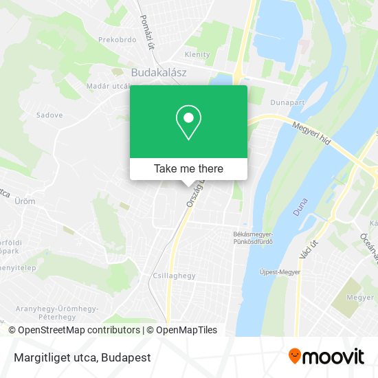 Margitliget utca map