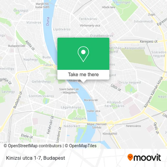 Kinizsi utca 1-7 map
