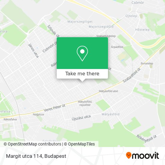Margit utca 114 map