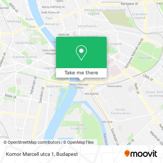 Komor Marcell utca 1 map