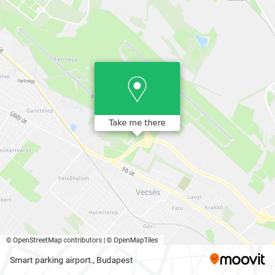 Smart parking airport. map