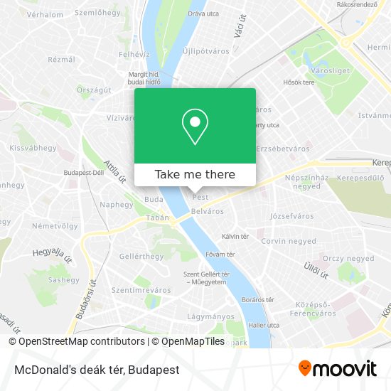 McDonald's deák tér map