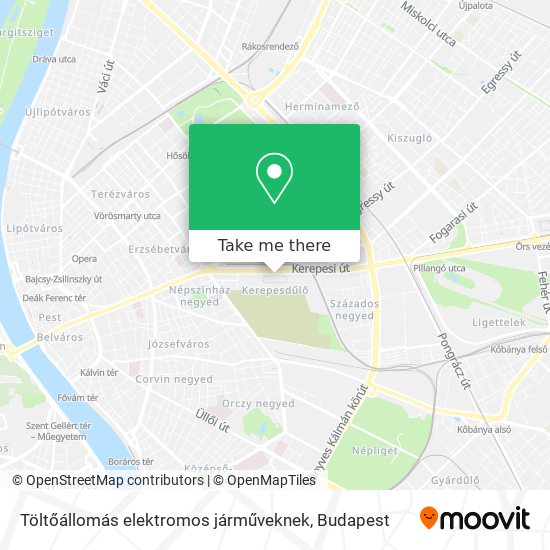 Töltőállomás elektromos járműveknek map