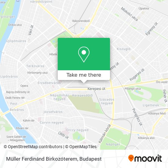 Müller Ferdinánd Birkozóterem map