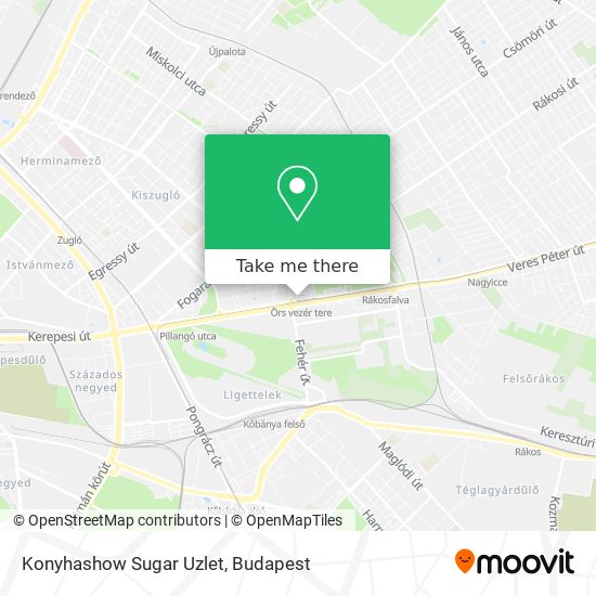 Konyhashow Sugar Uzlet map