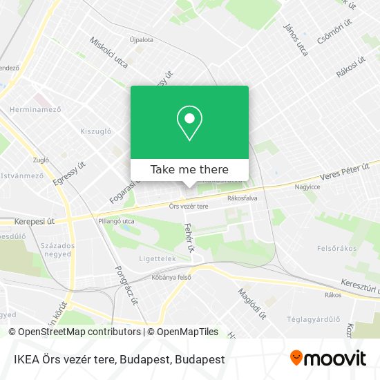 IKEA Örs vezér tere, Budapest map