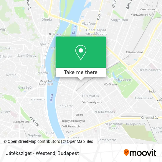 Játéksziget - Westend map