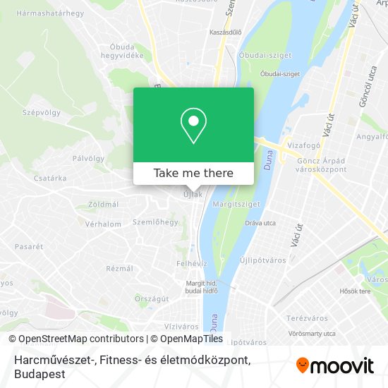 Harcművészet-, Fitness- és életmódközpont map