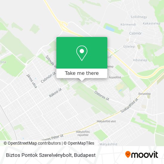 Biztos Pontok Szerelvénybolt map