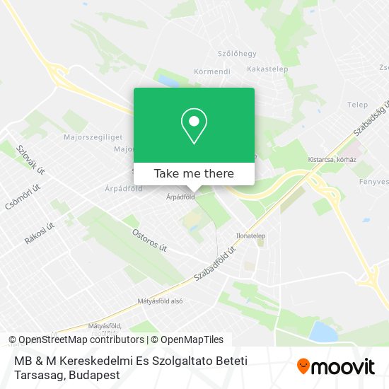 MB & M Kereskedelmi Es Szolgaltato Beteti Tarsasag map