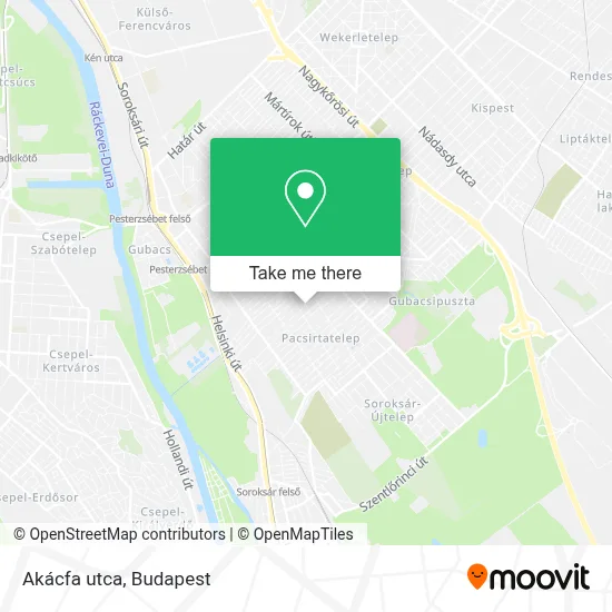 Akácfa utca map