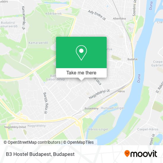 B3 Hostel Budapest map