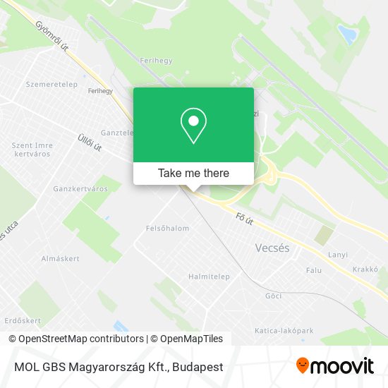 MOL GBS Magyarország Kft. map