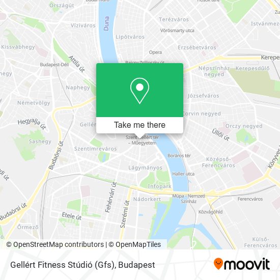 Gellért Fitness Stúdió (Gfs) map