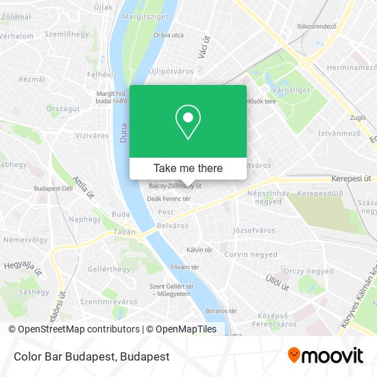 Color Bar Budapest map