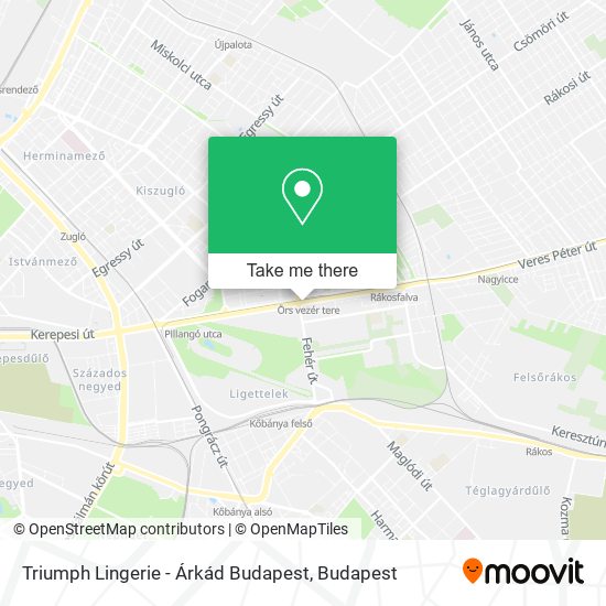Triumph Lingerie - Árkád Budapest map