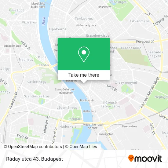 Ráday utca 43 map