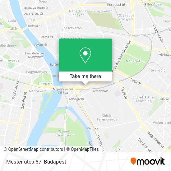 Mester utca 87 map