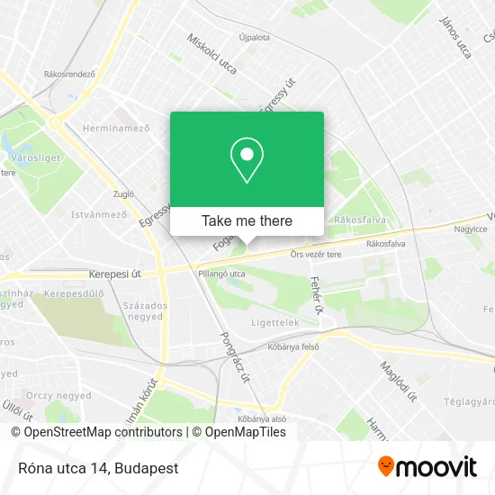 Róna utca 14 map