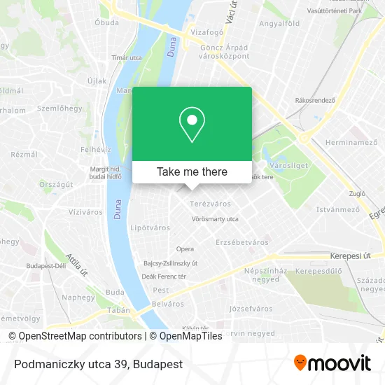 Podmaniczky utca 39 map