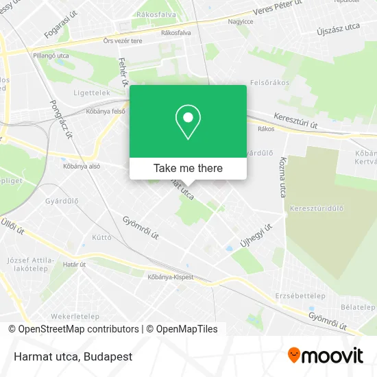 Harmat utca map