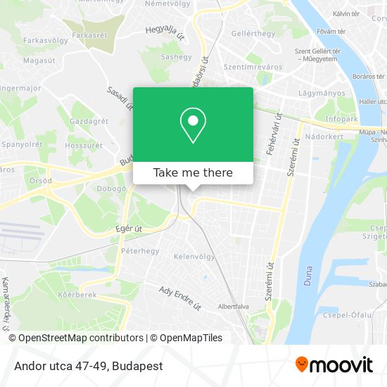 Andor utca 47-49 map