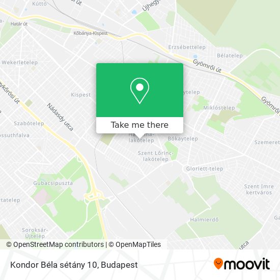 Kondor Béla sétány 10 map