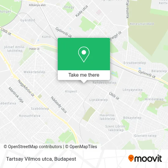 Tartsay Vilmos utca map
