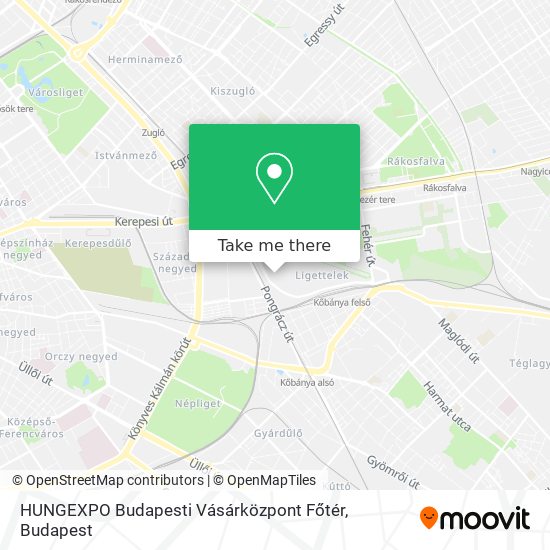 HUNGEXPO Budapesti Vásárközpont Főtér map
