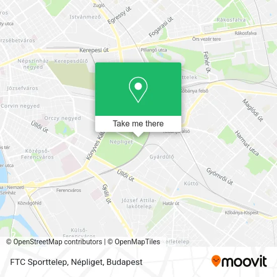 FTC Sporttelep, Népliget map