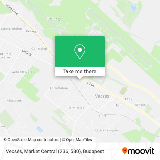 Vecsés, Market Central (236, 580) map
