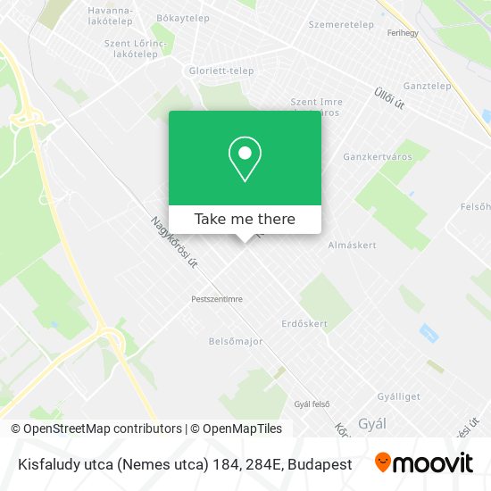 Kisfaludy utca (Nemes utca) 184, 284E map