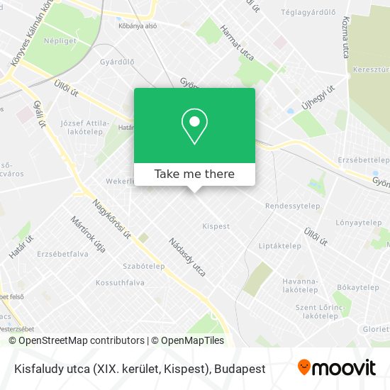 Kisfaludy utca (XIX. kerület, Kispest) map