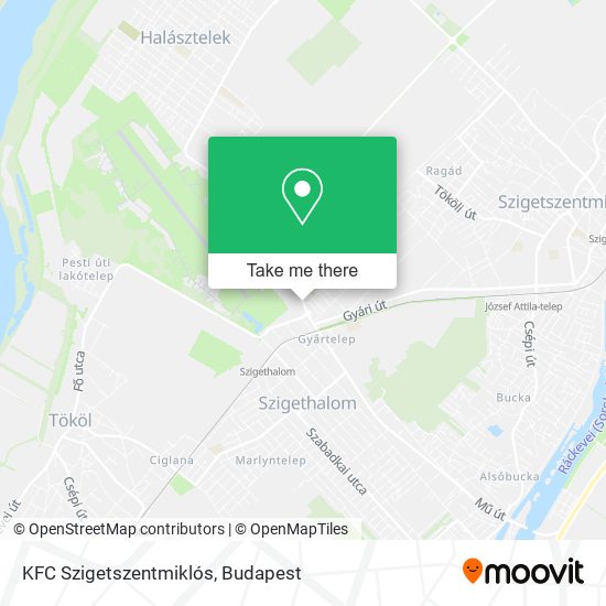 KFC Szigetszentmiklós map