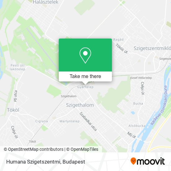 Humana Szigetszentmi map